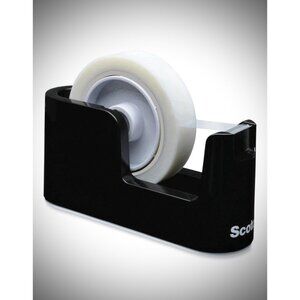 Scotch C24 3" Core ABS Heavy Duty Weighted Desktop Tape Dispenser - BLK New